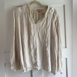 Philosophy Cream Long Sleeve Blouse